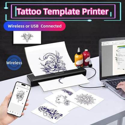 Wireless Portable Tattoo Stencil Printer – Ink-Free, Easy-to-Use Transfer Machine for Tattoo Artists and Enthusiasts